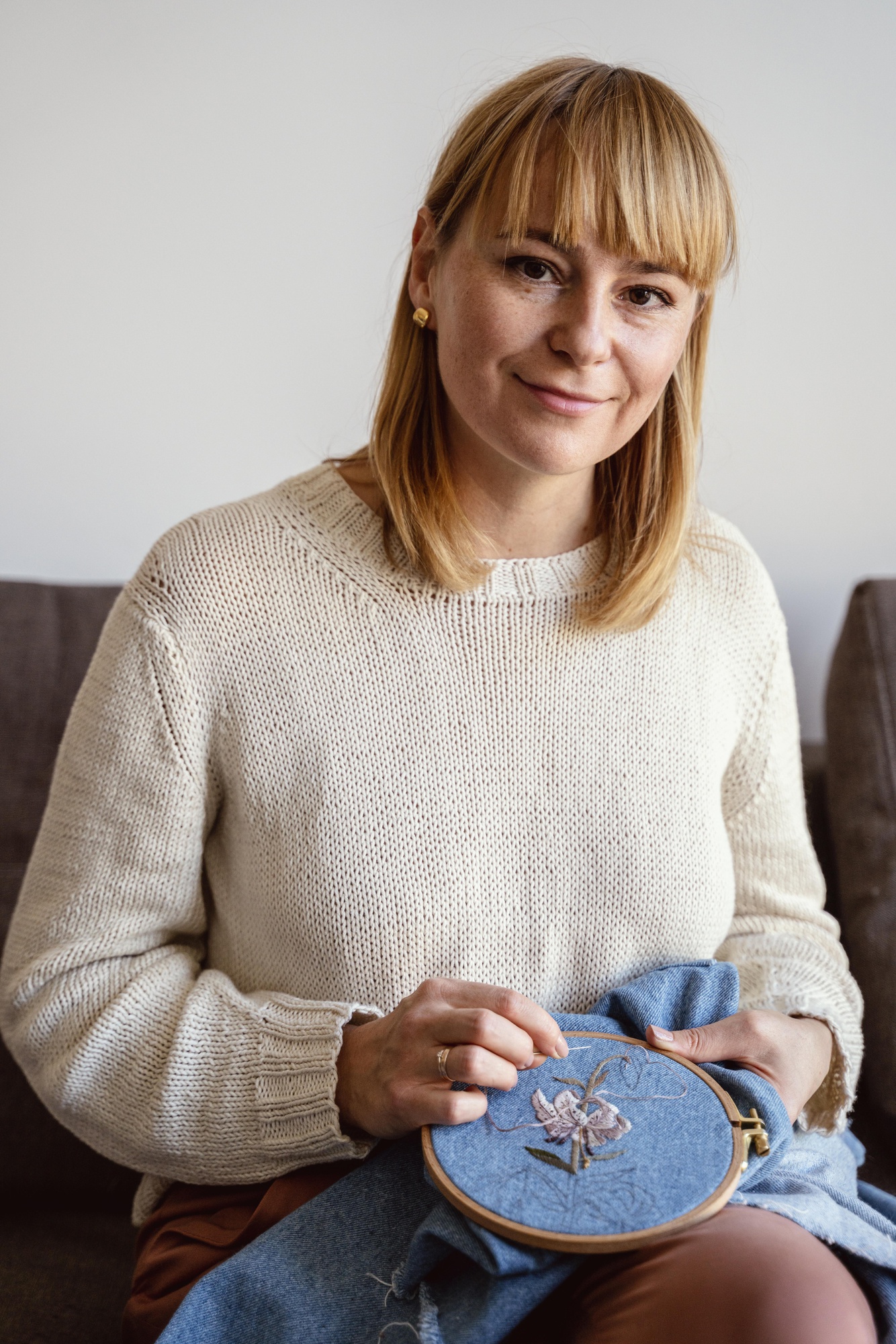Portrait of head embroiderer